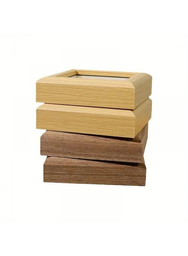 Wood Color 3.5in Elegant Hollow Animal Photo Frame Set Of 3 Home Wall Desktop Decor - Image 5